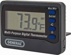 General - 14 to 122°F Aquarium Thermometer - Digital Display, Battery Power - Exact Industrial Supply
