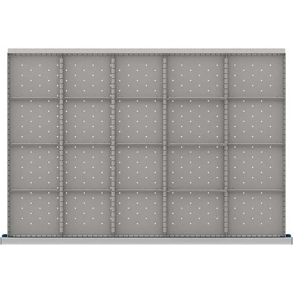 LISTA - 20-Compartment Drawer Divider Layout for 3.15" High Drawers - Exact Industrial Supply