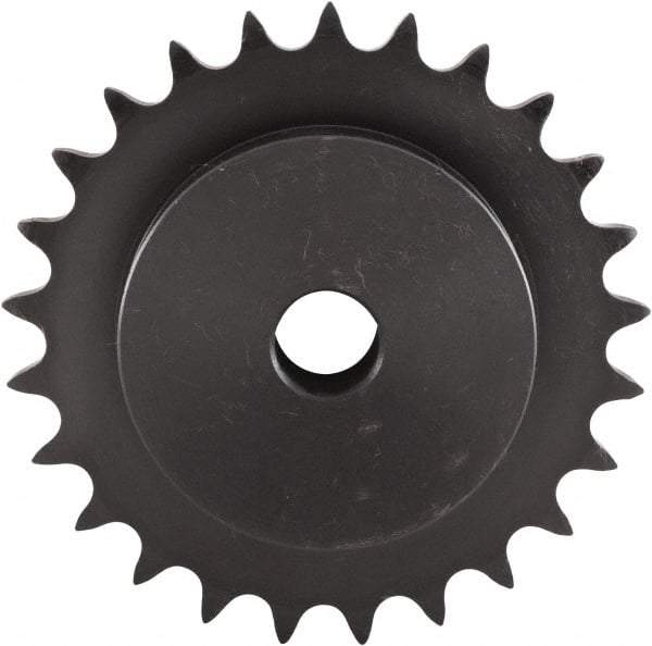 U.S. Tsubaki - 37 Teeth, 1" Chain Pitch, Chain Size 80, Plain Bore Sprocket - 1-3/16" Bore Diam, 11.792" Pitch Diam, 12.35" Outside Diam - Exact Industrial Supply