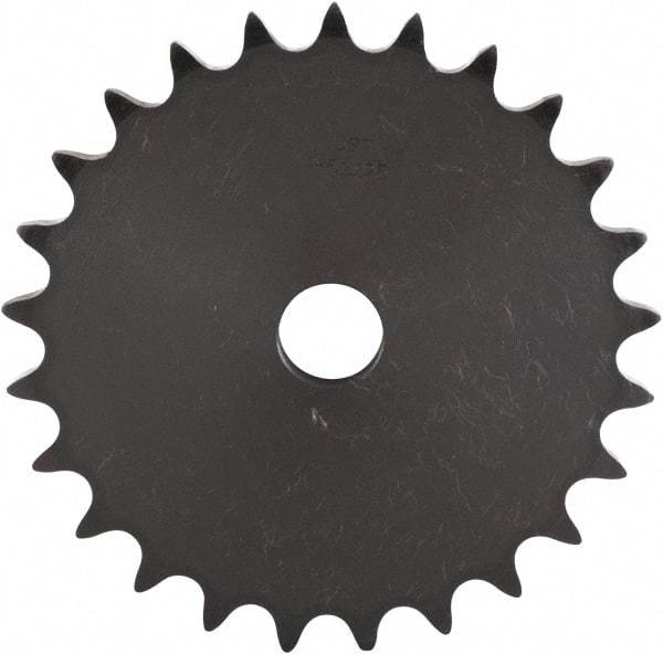 U.S. Tsubaki - 14 Teeth, 1" Chain Pitch, Chain Size 80, "A" Plate Roller Chain Sprocket - 15/16" Bore Diam, 4.494" Pitch Diam, 4.98" Outside Diam - Exact Industrial Supply