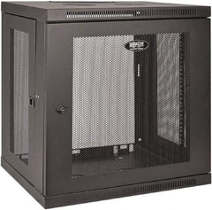 Tripp-Lite - 23-1/2" Overall Width x 12" Rack Height x 17-1/2" Overall Depth Data Cable Enclosure - 200 Lb Capacity, Black - Exact Industrial Supply