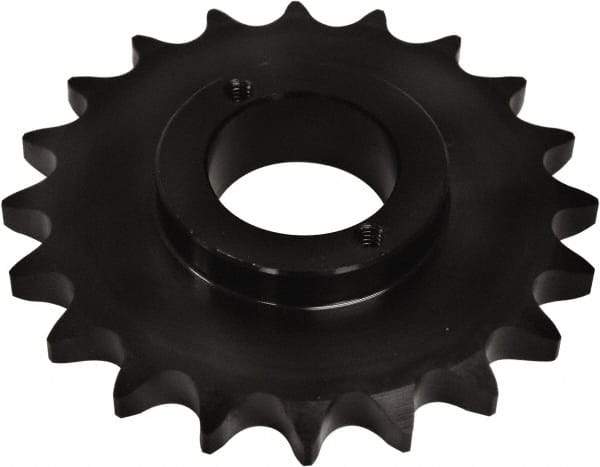 U.S. Tsubaki - 22 Teeth, 3/4" Chain Pitch, Chain Size 60, Split Taper Sprocket - 5.27" Pitch Diam, 5.67" Outside Diam - Exact Industrial Supply