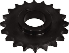 U.S. Tsubaki - 22 Teeth, 3/4" Chain Pitch, Chain Size 60, Split Taper Sprocket - 5.27" Pitch Diam, 5.67" Outside Diam - Exact Industrial Supply