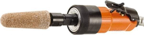 Dotco - 6mm Collet, Straight Handle, Air Straight Die Grinder - 18,000 RPM, Front Exhaust, 38 CFM, 0.9 hp, 90 psi, 6.3mm Inlet - Exact Industrial Supply