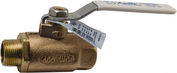 Conbraco - 1-1/4" Pipe, Standard Port, Bronze Standard Ball Valve - Bi-Directional, MNPT x FNPT Ends, Lever Handle, 600 WOG, 150 WSP - Exact Industrial Supply