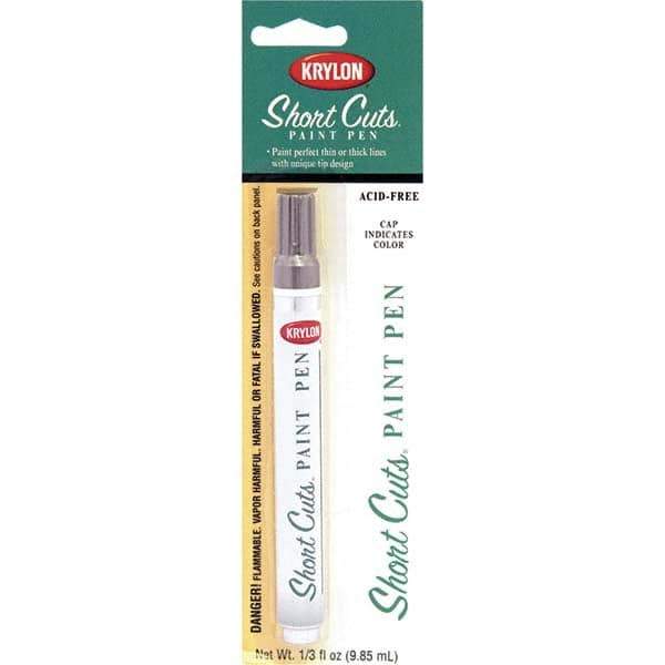 Krylon - 0.33 oz Chrome Metallic Finish Paint Pen - Pen, Direct to Metal, 742 gL VOC Compliance - Exact Industrial Supply