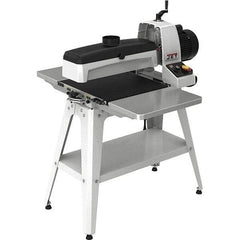 Jet - 5" Diam x 18" Long, Single Phase Floor Drum Sanding Machine - 1/32" Sanding Depth, 1/32 to 3" Thick x 32" Wide Workpiece - Exact Industrial Supply