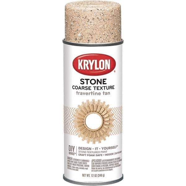Krylon - Travertine Tan, Textured, Craft Paint Spray Paint - 12 oz Container - Exact Industrial Supply