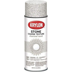 Krylon - Charcoal Sand, Textured, Craft Paint Spray Paint - 12 oz Container - Exact Industrial Supply