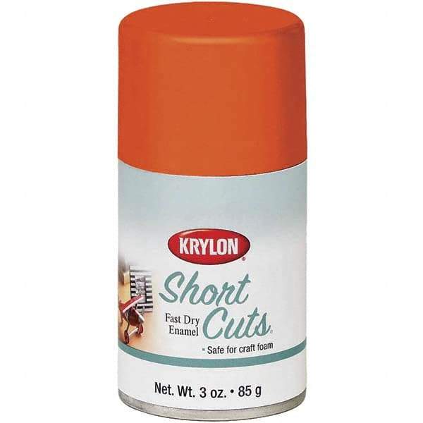 Krylon - Glow Orange, Gloss, Enamel Spray Paint - 3 oz Container - Exact Industrial Supply