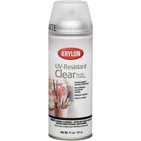 Krylon - Clear, Matte, UV Resistant Spray Paint - 11 oz Container - Exact Industrial Supply