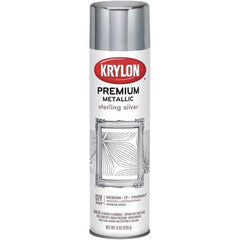 Krylon - Sterling Silver, Gloss, Metallic Spray Paint - 8 oz Container - Exact Industrial Supply