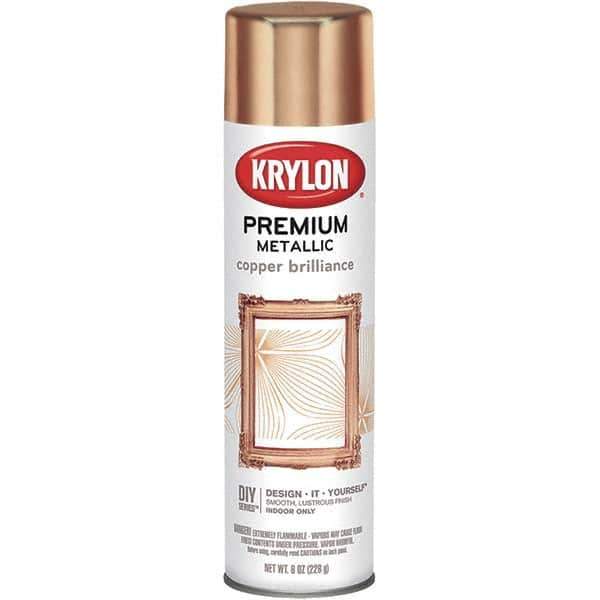 Krylon - Copper Brilliance (Color), Gloss, Metallic Spray Paint - 8 oz Container - Exact Industrial Supply