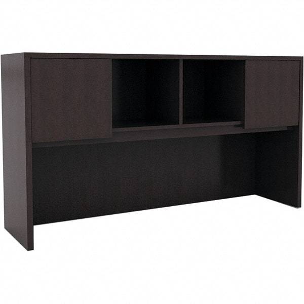 ALERA - 58.88" Long x 35-1/2" High x 15" Deep, Kneespace Credenza - Espresso (Color), Woodgrain Laminate - Exact Industrial Supply