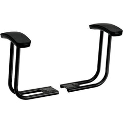Hon - Black Adjustable T-Pad Arms - For HON ComforTask Series Swivel Task Chairs - Exact Industrial Supply