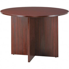 ALERA - 29-1/2" High Stationary Conference Table - 1" Thick, Mahogany (Color), Wood Grain Laminate - Exact Industrial Supply