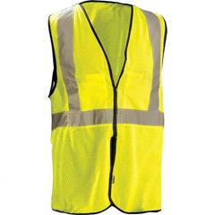 OccuNomix - Size L/XL Hi-Vis Yellow Mesh Breakaway High Visibility Vest - Exact Industrial Supply