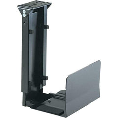Safco - Black Underdesk CPU Holder - Use with Desk - Exact Industrial Supply