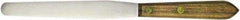 Albion Engineering - 1/2" Wide Spring Blade Stainless Steel Spatula - Flexible, Straight Hardwood Handle, 5" OAL - Exact Industrial Supply