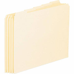 Pendaflex - 8-1/2 x 11" 100 Tabs, Unpunched, Blank Top Tab File Guides - Manila - Exact Industrial Supply