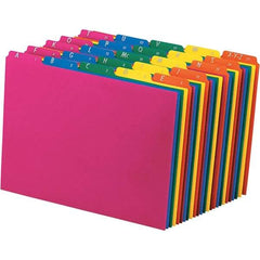 Pendaflex - 8-1/2 x 11" 25 Tabs, Unpunched, Preprinted Divider - Assorted Color Tabs, Assorted Folder - Exact Industrial Supply