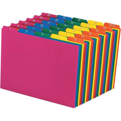 Pendaflex - 8-1/2 x 11" 31 Tabs, Unpunched, Preprinted Divider - Assorted Color Tabs, Assorted Folder - Exact Industrial Supply