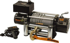 Buyers Products - 9,500 Lb Capacity, 100' Cable Length, Automotive DC Electric Winch - 12 Volts - Exact Industrial Supply