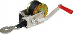 Buyers Products - 800 Lb Capacity, 26' Cable Length, Automotive Hand Winch with Single Gear - Exact Industrial Supply
