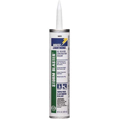 White Lightning - 10 oz Tube White Tetrachloroethylene Caulk - -40 to 180°F Operating Temp, 120 min Tack Free Dry Time, 96 hr Full Cure Time - Exact Industrial Supply