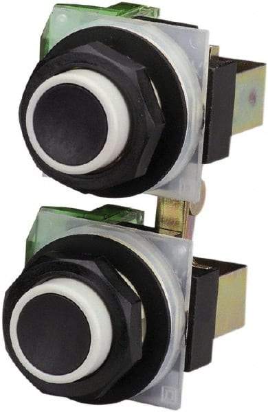 Schneider Electric - 30mm Mount Hole, Extended Straight, Pushbutton Switch - Maintained (MA) - Exact Industrial Supply