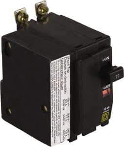 Square D - 40 Amp, 240 VAC, 2 Pole, Bolt On Miniature Circuit Breaker - 8-2 AWG - Exact Industrial Supply