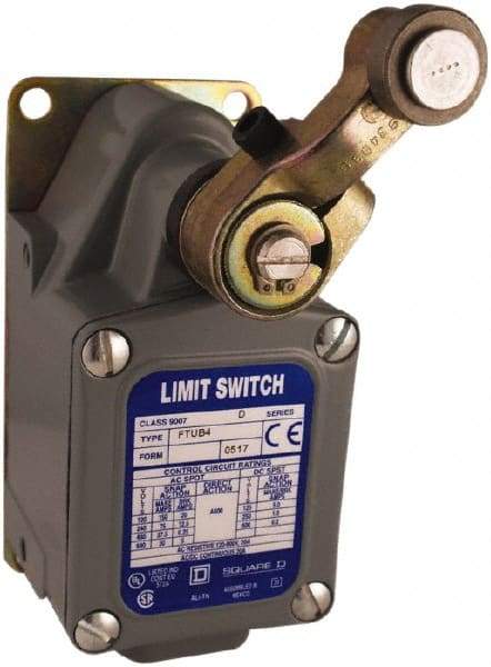 Square D - SPDT, 600 VAC, Screw Terminal, Rotary Spring Return Actuator, General Purpose Limit Switch - 1, 2, 4, 12, 13 NEMA Rating, IP67 IPR Rating - Exact Industrial Supply