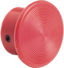 Schneider Electric - Extended Mushroom Head Pushbutton Switch 1-3/8" Screw-On Knob - Red, Round Button, Nonilluminated - Exact Industrial Supply