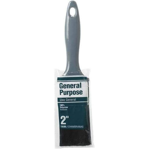 Rubberset - 2" Flat Synthetic Trim Brush - Plastic Beavertail Handle - Exact Industrial Supply