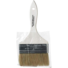Rubberset - 4" Flat Hog Chip Brush - Wood Beavertail Handle - Exact Industrial Supply