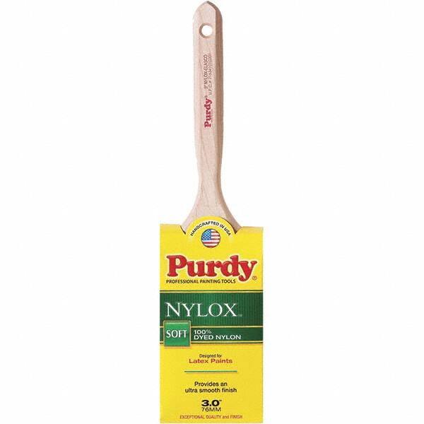 Purdy - 3" Flat Synthetic Trim Brush - Wood Fluted Handle - Exact Industrial Supply
