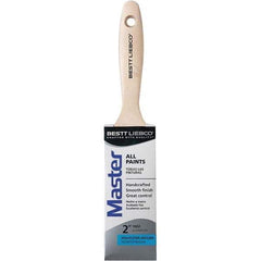 Bestt-Liebco - 2" Flat Nylon/Polyester Trim Brush - Wood Beavertail Handle - Exact Industrial Supply