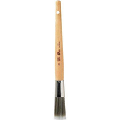 Bestt-Liebco - 13/16" Angled Nylon/Polyester Sash Brush - Wood Sash Handle - Exact Industrial Supply