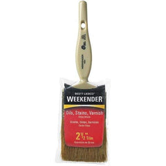 Bestt-Liebco - 2-1/2" Flat Hog Trim Brush - Wood Kaiser Handle - Exact Industrial Supply