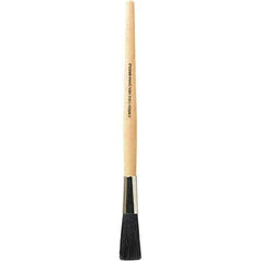 Bestt-Liebco - 1/2" Oval Hog Sash Brush - Wood Sash Handle - Exact Industrial Supply