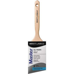 Bestt-Liebco - 3" Flat Nylon/Polyester Trim Brush - Wood Beavertail Handle - Exact Industrial Supply