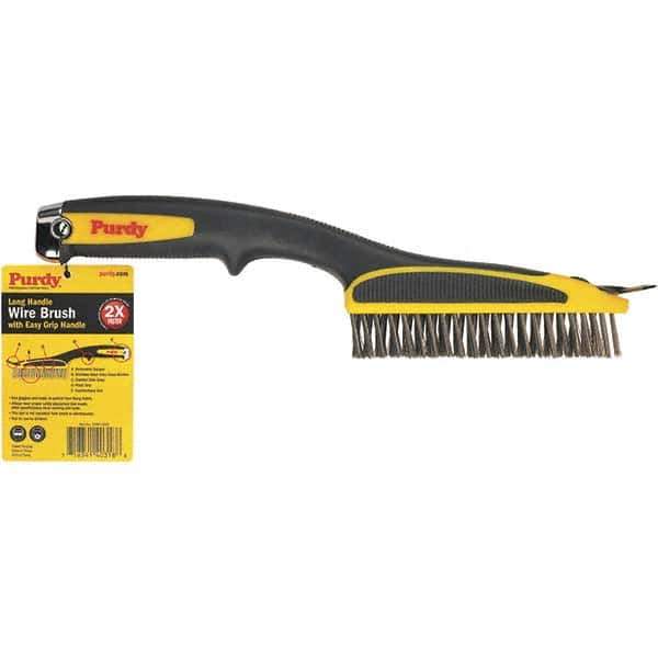Purdy - Wire Surface Preparation Brush - 11" OAL, Cushioned Grip Handle - Exact Industrial Supply
