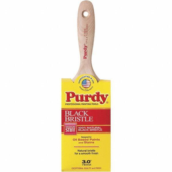 Purdy - 3" Flat Hog Wall Brush - 3-3/8" Bristle Length, 3-3/8" Wood Beavertail Handle - Exact Industrial Supply