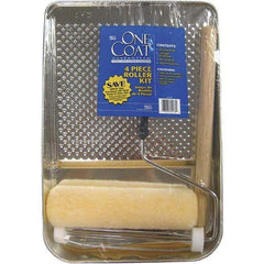 Bestt-Liebco - 12" Long, 3/8" Nap, Mini Roller Kit - 9" Wide, Metal Frame, Includes Paint Tray, Roller Cover & Frame - Exact Industrial Supply