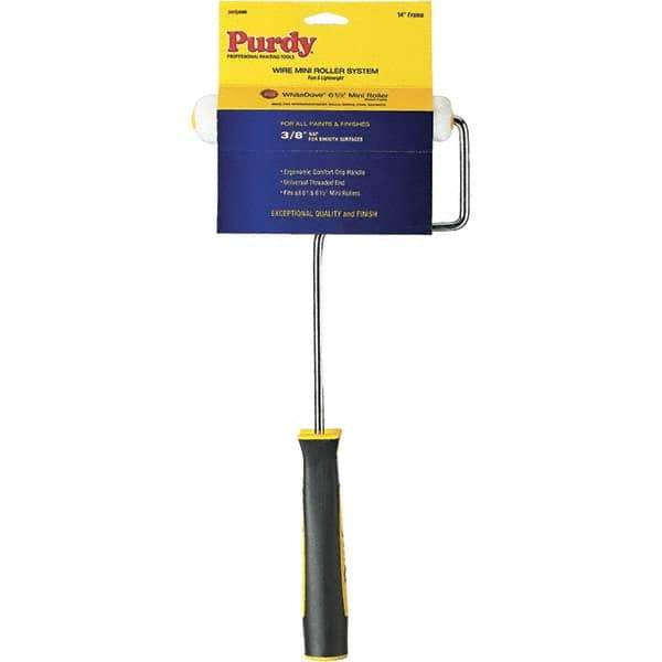 Purdy - 3/8" Nap, Mini Roller Kit - 6-1/2" Wide, Includes Paint Tray, Roller Cover & Frame - Exact Industrial Supply