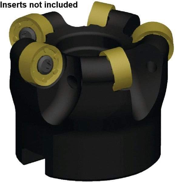Kennametal - 34mm Cut Diam, 3.96mm Max Depth, 22mm Arbor Hole, 4 Inserts, RNGJ1605M0____ Insert Style, Indexable Copy Face Mill - RODEKA 16 Cutter Style, 26,700 Max RPM, 50mm High, Through Coolant, Series Rodeka - Exact Industrial Supply