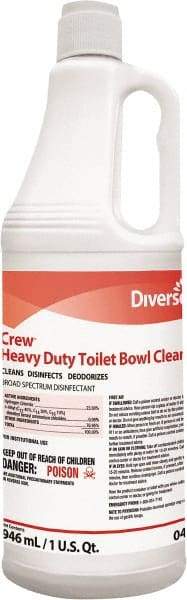 Diversey - 32 oz Squeeze Bottle Liquid Toilet Bowl Cleaner - Mint Scent, Nonacidic, Toilets - Exact Industrial Supply