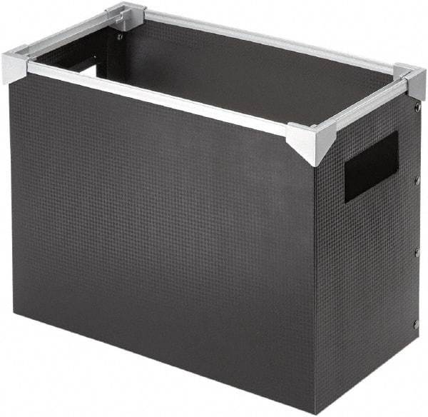 Pendaflex - Black & Silver Portable Storage Box - Poly - Exact Industrial Supply