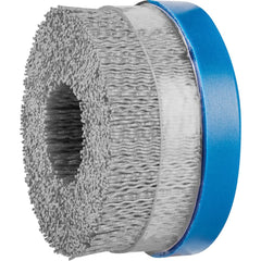 PFERD - Disc Brushes; Outside Diameter (Inch): 4 ; Grit: 120 ; Abrasive Material: Ceramic Oxide ; Brush Type: Crimped ; Connector Type: Arbor ; Arbor Hole Size (Inch): 7/8 - Exact Industrial Supply