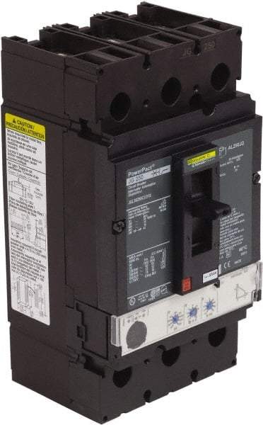 Square D - 250 Amp, 600 VAC, 3 Pole, Panel Mount Molded Case Circuit Breaker - Electronic Trip, Multiple Breaking Capacity Ratings, 3/0 AWG - Exact Industrial Supply